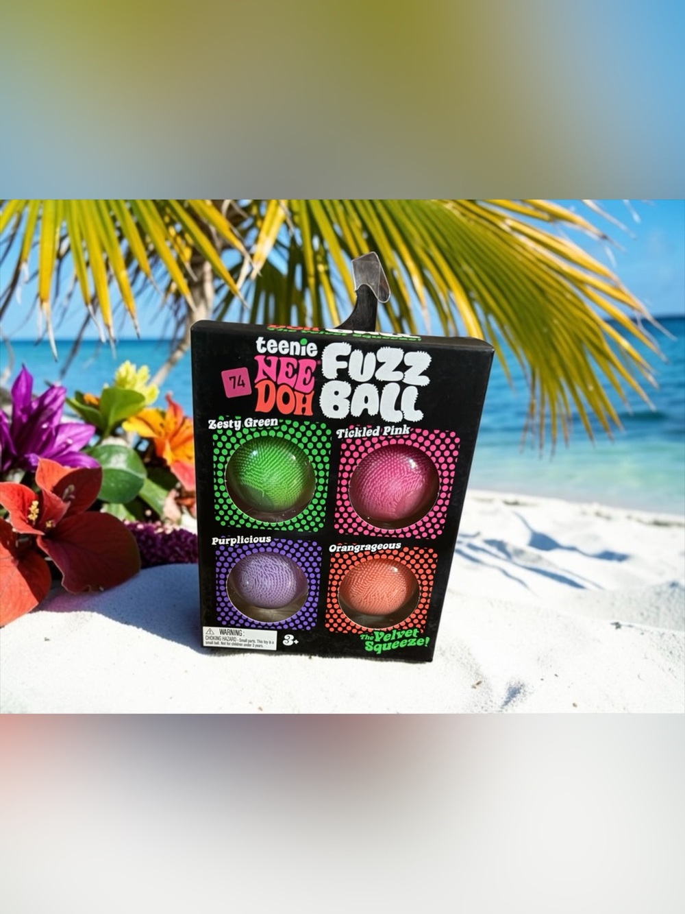 NEW Authentic NeeDoh Teenie Fuzz Balls 4-Pack 🌈✨